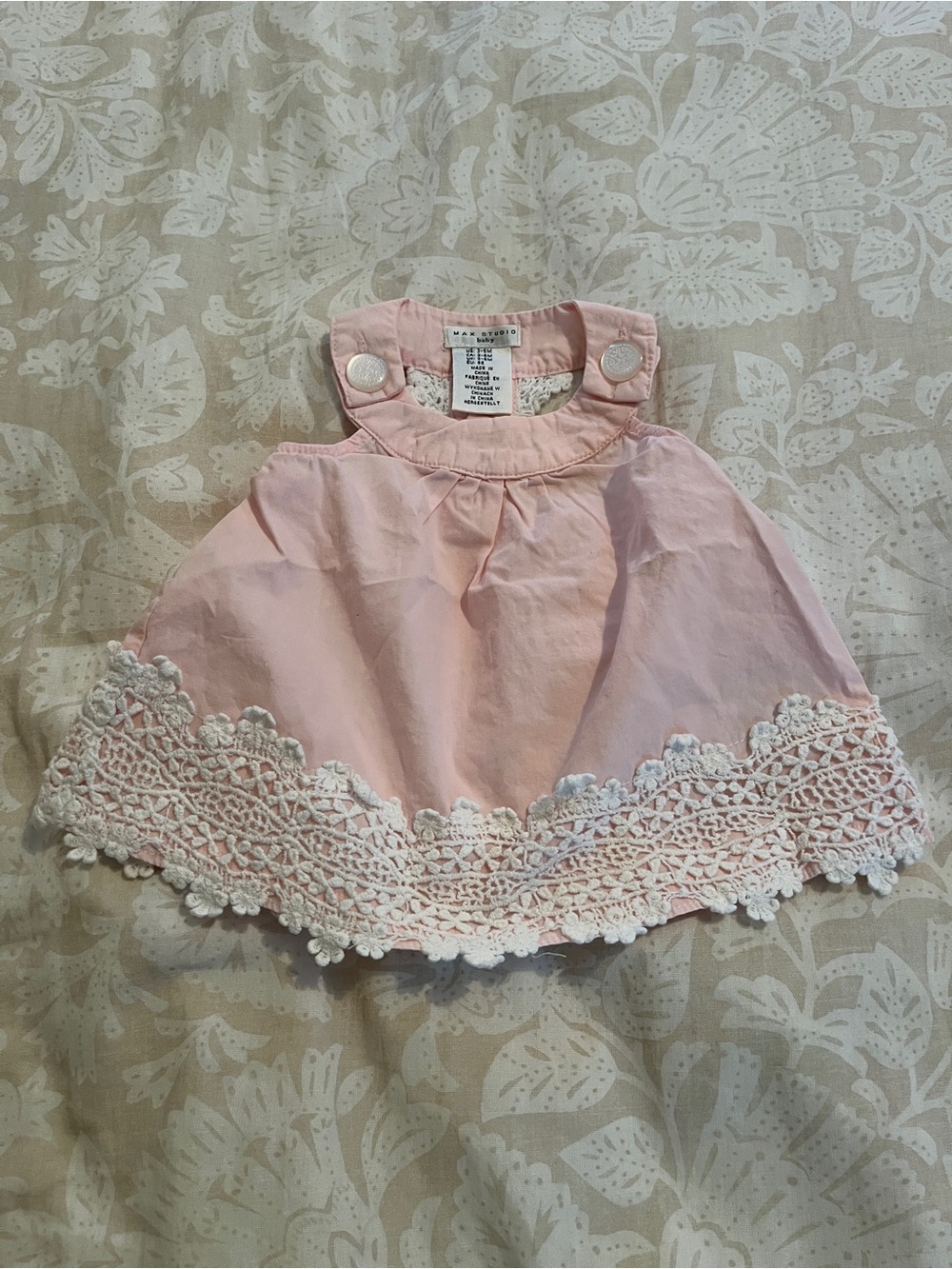 Pink Crochet-Hem Baby Dress by Carter's